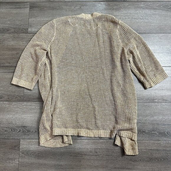 Torrid Open Front Cardigan Size 1 XL Knit Long Cream - Picture 4 of 4